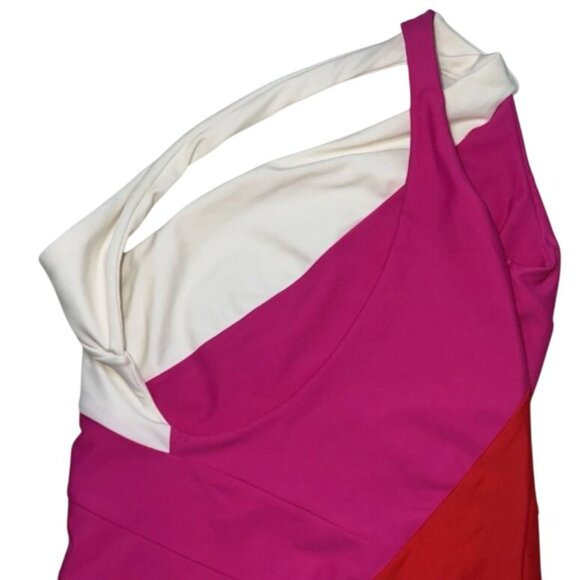 Summersalt Sidestroke Swimsuit One Piece One Shoulder Pink/Red Swim Size 10 - Picture 7 of 8